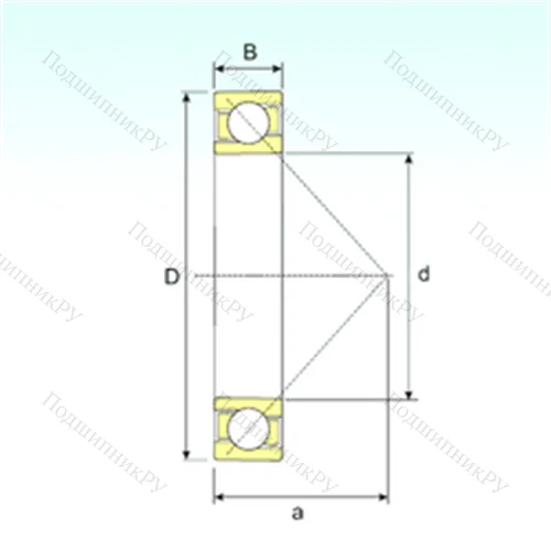 Подшипник шариковый радиально-упорный 708/500 A