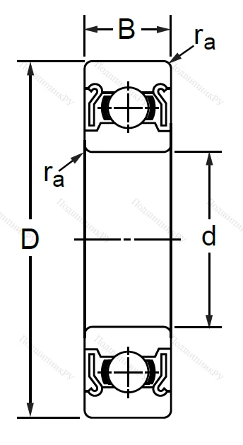 Миниатюрный шариковый подшипник 80038 (638 ZZ)