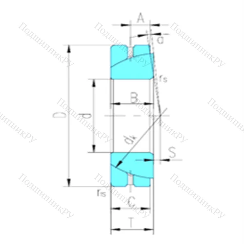 Подшипник скольжения сферический GACZ 69S от производителя  LS