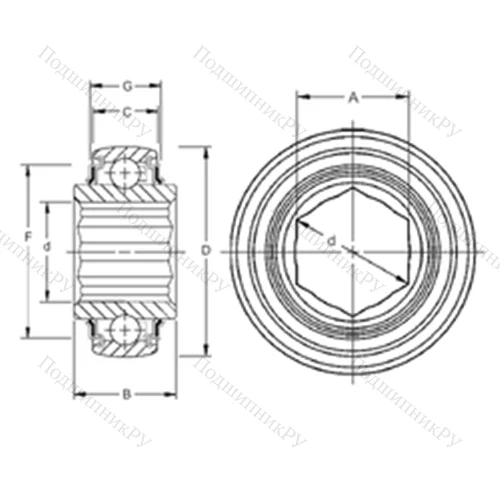 Подшипник шариковый радиальный 207KPPB 3 от производителя  TIMKEN Подшипник шариковый радиальный 207KPPB 3 от производителя  TIMKEN