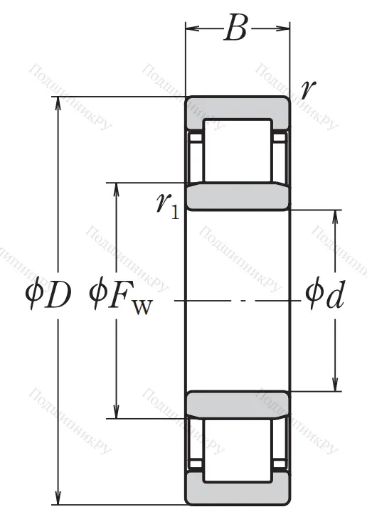 Роликовый цилиндрический подшипник