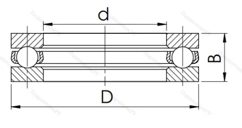 Упорный шариковый подшипник 8305 (51305) в Красноярске