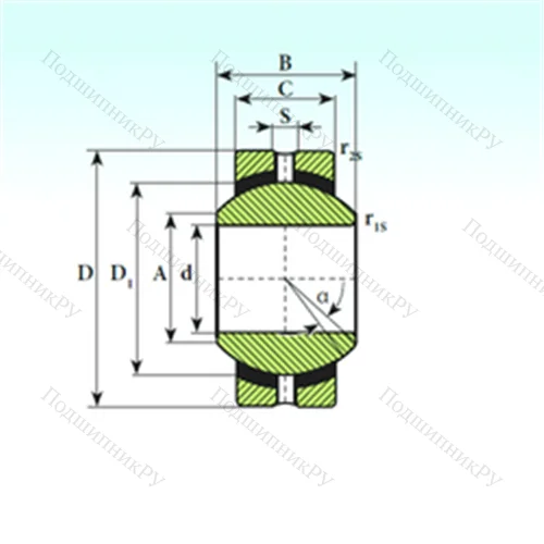 Подшипник скольжения сферический SSR 25