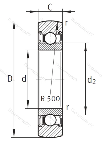 Подшипник LR 205 2RSR от производителя  INA Подшипник LR 205 2RSR от производителя  INA