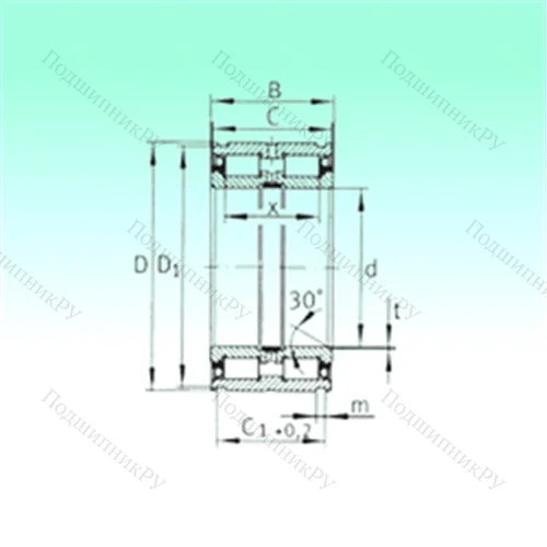 Подшипник роликовый радиальный SL 045052-PP от производителя  NBS Подшипник роликовый радиальный SL 045052-PP от производителя  NBS