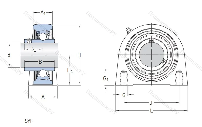 Подшипниковый узел SYF 40 TF