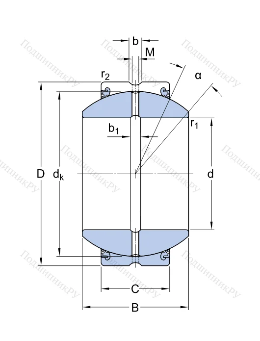 Шарнирный подшипник GEH 100 ESX-2LS