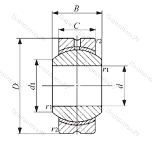 Подшипник скольжения сферический PB 25