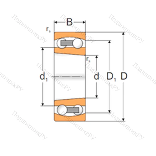 Подшипник шариковый радиальный самоцентрирующийся 1210EKP