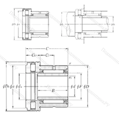 Подшипник комбинированный NKXR 50T 2Z+IR 45?50?25