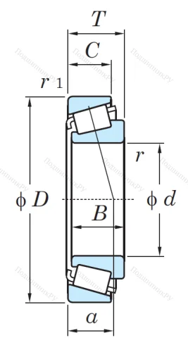 Конический роликовый подшипник 32013 JR от производителя  KOYO Конический роликовый подшипник 32013 JR от производителя  KOYO