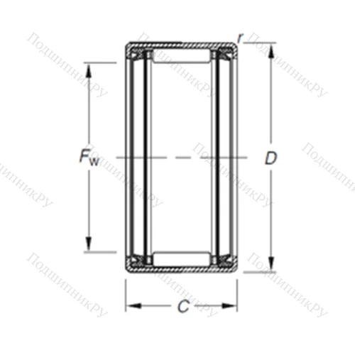 Подшипник игольчатый радиальный HK 1416.2RS