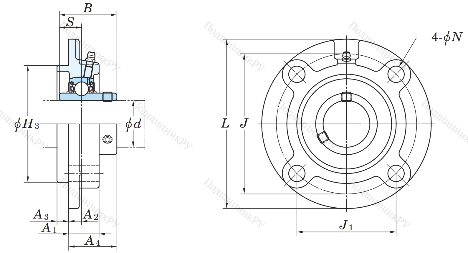 Подшипниковый узел UCFC 212
