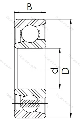 Радиально-упорный шариковый подшипник 46315 Л (7315 ACM) в Красноярске