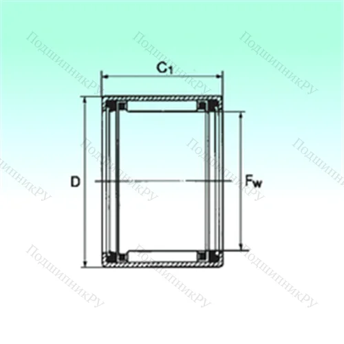 Подшипник игольчатый радиальный HK 1614 2RS