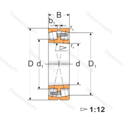 Подшипник роликовый радиальный самоцентрирующийся 23030K