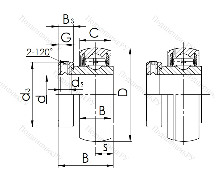 Корпусный подшипник SA 206 (AEL 206) 82HP15FIJB в Красноярске
