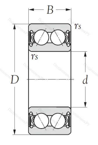 Двухрядный шариковый подшипник 5209 2RS от производителя  KSM