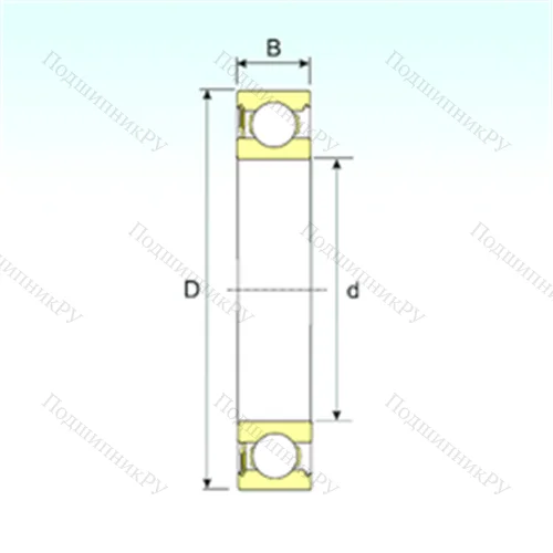 Подшипник шариковый радиальный 609-RS от производителя  ISB Подшипник шариковый радиальный 609-RS от производителя  ISB