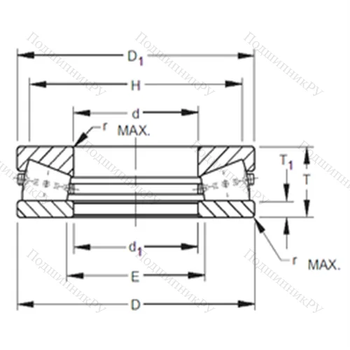 Подшипник роликовый упорный I-2060-C от производителя  TIMKEN Подшипник роликовый упорный I-2060-C от производителя  TIMKEN