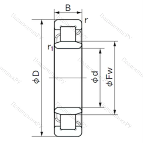 Подшипник роликовый радиальный NU 234
