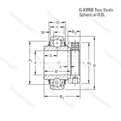 Подшипник шариковый радиальный GE 70KRRB