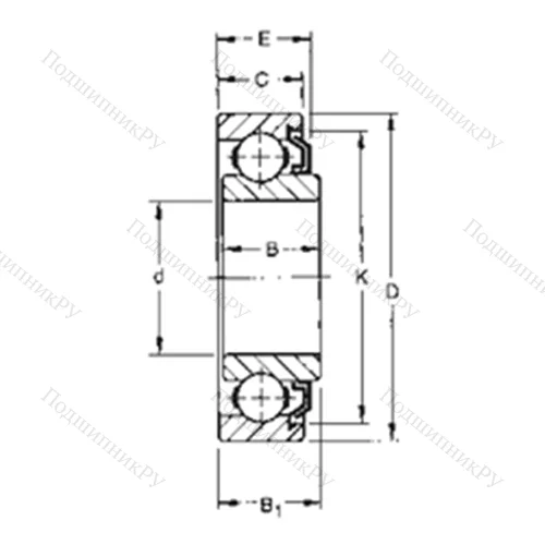 Подшипник шариковый радиальный 209KL