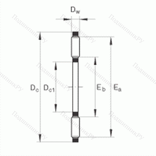 Подшипник роликовый упорный игольчатый AXK 2035 от производителя  INA Подшипник роликовый упорный игольчатый AXK 2035 от производителя  INA