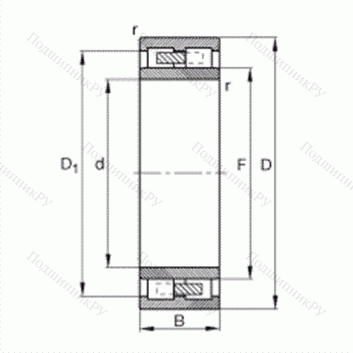 Подшипник роликовый радиальный NNU 4132-M от производителя  FAG Подшипник роликовый радиальный NNU 4132-M от производителя  FAG