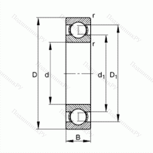 Подшипник шариковый радиальный 6411 от производителя  FAG Подшипник шариковый радиальный 6411 от производителя  FAG