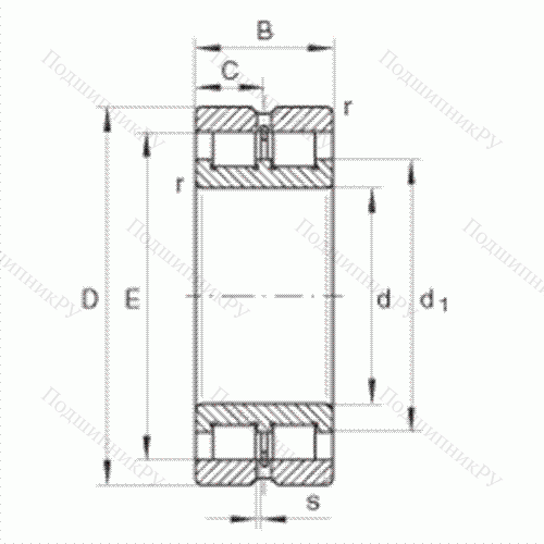 Подшипник роликовый радиальный SL 024860 от производителя  INA Подшипник роликовый радиальный SL 024860 от производителя  INA