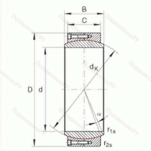 Подшипник шарнирный GE 750-DW