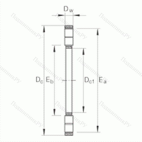 Подшипник роликовый упорный K 89412-TV от производителя  INA Подшипник роликовый упорный K 89412-TV от производителя  INA