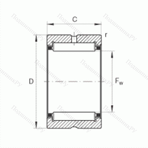 Подшипник роликовый игольчатый RNA 49/22 от производителя  INA Подшипник роликовый игольчатый RNA 49/22 от производителя  INA