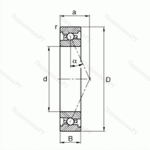 Подшипник шпиндельный HS 71904-E-T-P 4S от производителя  FAG Подшипник шпиндельный HS 71904-E-T-P 4S от производителя  FAG