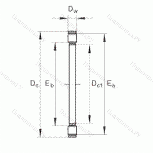 Подшипник роликовый упорный K 81207-TV от производителя  INA Подшипник роликовый упорный K 81207-TV от производителя  INA