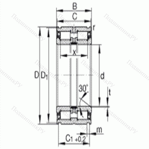 Подшипник роликовый радиальный SL 045014-PP от производителя  INA Подшипник роликовый радиальный SL 045014-PP от производителя  INA