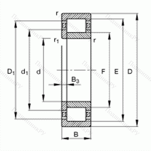 Подшипник роликовый радиальный NUP 304-E-TVP 2 от производителя  FAG Подшипник роликовый радиальный NUP 304-E-TVP 2 от производителя  FAG