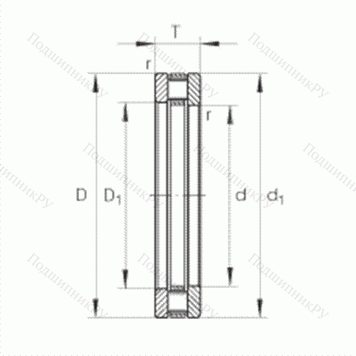 Подшипник роликовый упорный 81216-TV от производителя  INA Подшипник роликовый упорный 81216-TV от производителя  INA