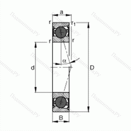 Подшипник шпиндельный HCB 71902-C-2RSD-T-P 4S от производителя  FAG Подшипник шпиндельный HCB 71902-C-2RSD-T-P 4S от производителя  FAG