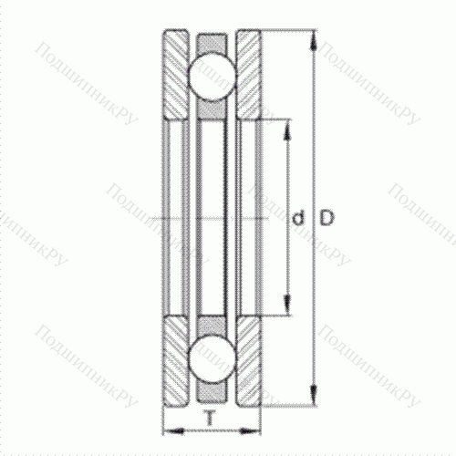 Подшипник шариковый упорный FTO 5 от производителя  INA Подшипник шариковый упорный FTO 5 от производителя  INA