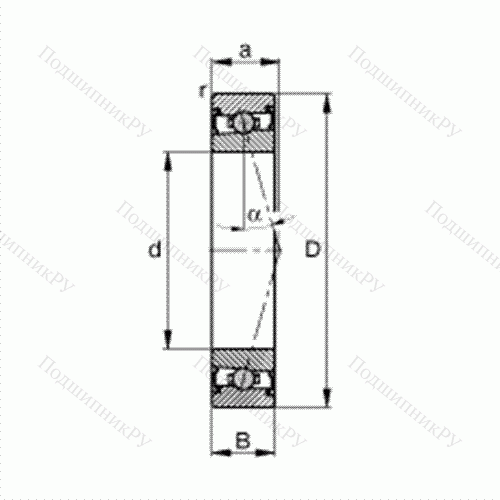 Подшипник шпиндельный HCS 71912-C-T-P 4S от производителя  FAG Подшипник шпиндельный HCS 71912-C-T-P 4S от производителя  FAG